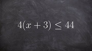 Solve an inequality by appyling the distributive property