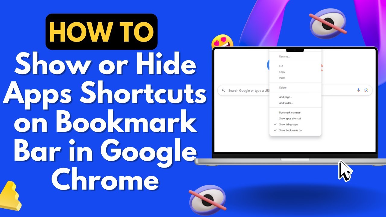 How to Show or Hide Apps Shortcuts on Bookmark Bar in Google Chrome ...
