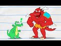 Dragon vs SUPERSIZED T-REX DINO | Boy &amp; Dragon | Cartoons For Kids | Wildbrain Toons