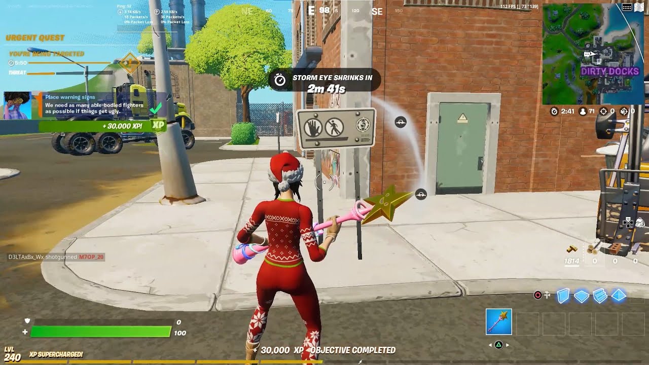 Place Warning Signs (4) - Location | Legendary Quest Guide | Season 7 Week 14 | Fortnite !!