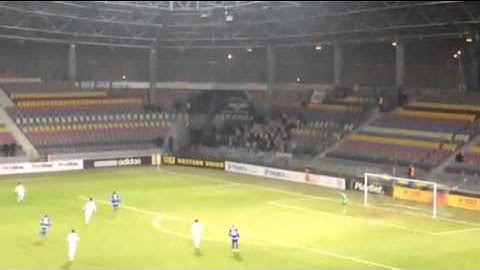 -6 degrees Celsius!!! PAOK fans dancing half naked  (Dinamo Minsk-PAOK)