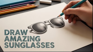 How to Draw Sunglasses Realistically | Step by Step Tutorial