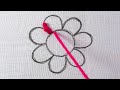 Hand Embroidery New Flower Design Super Easy Long French Knot Stitch Beautiful Flower Embroidery Tut