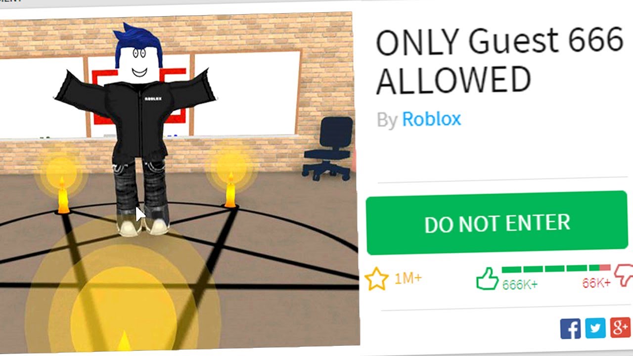 Only Guest 666 Can Join This Roblox Game Youtube