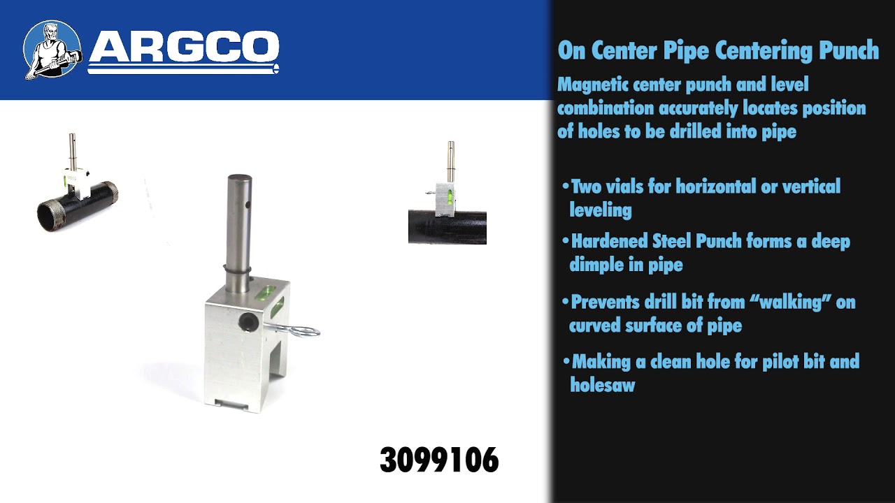 On center Pipe Centering Punch YouTube