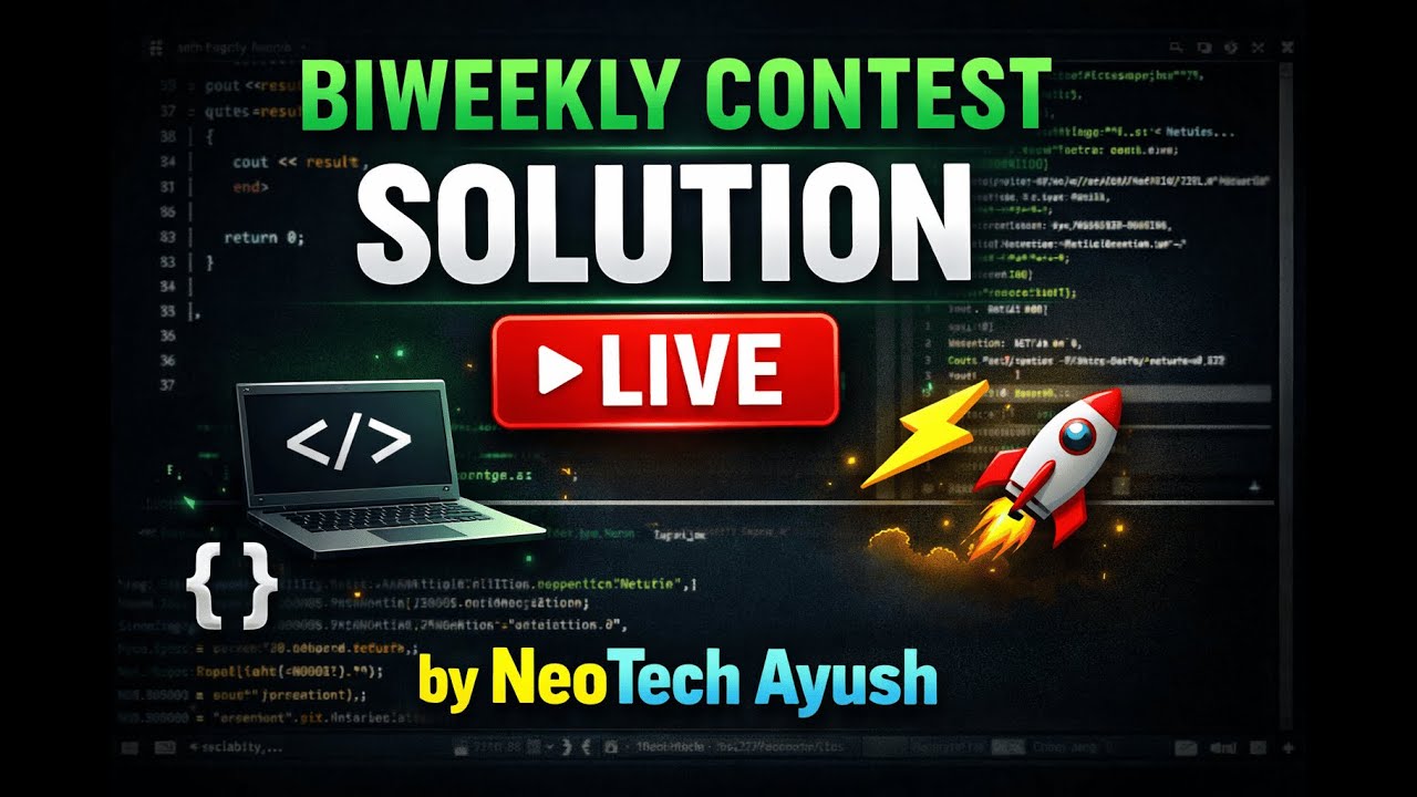 LeetCode Biweekly Contest 🔥 Live Coding - YouTube