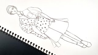 Cara Menggambar Sketsa Desain Baju (Atasan dan Rok) #2 • FASHION SKETCH inspired by @bijoukarman