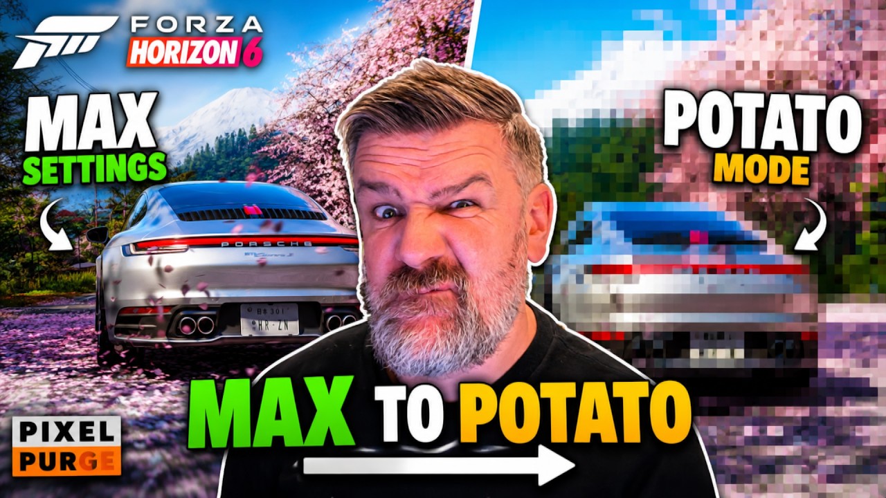 Pixel Purge: Forza Horizon 6 | MAX Settings to POTATO Mode! - YouTube