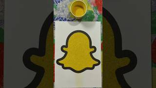 👻 Mesmerizing Snapchat Logo Sand Art Creation ✨#shorts