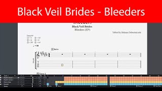 Black Veil Brides - Bleeders Guitar TAB(Drop A#)
