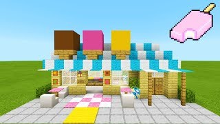 Minecraft Tutorial: How To Make A Ice Cream Parlor "2019 City Build Tutorial" screenshot 4