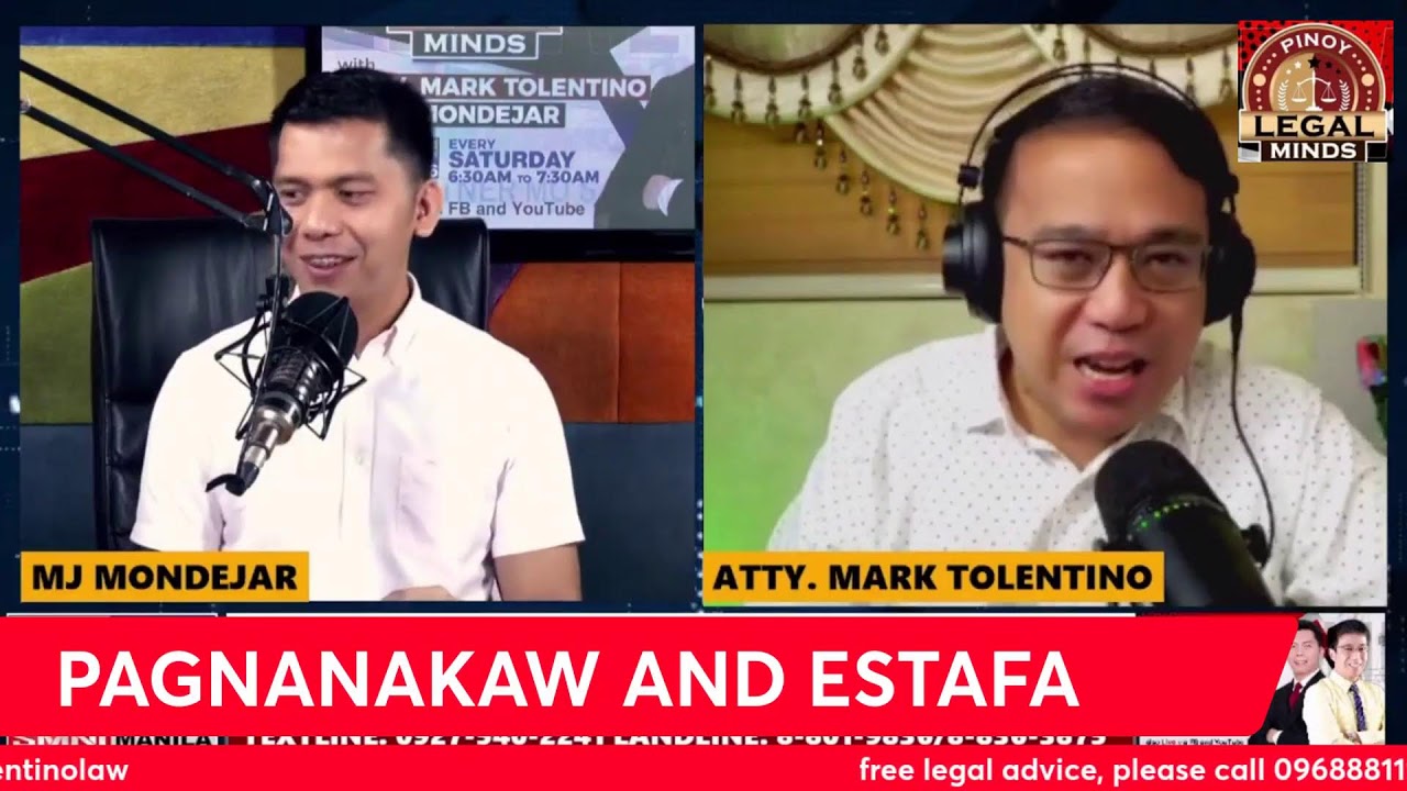 SMNI Pinoy Legal Minds: PAGNANAKAW AT ESTAFA explained by Kuya Mark Tolentino