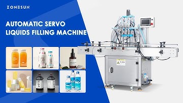 ZONESUN ZS-SV4HS Automatic 4 Heads Servo Piston  Liquid Filling Machine