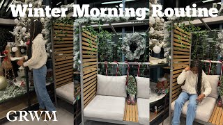 winter morning routine | grwm ft dossier