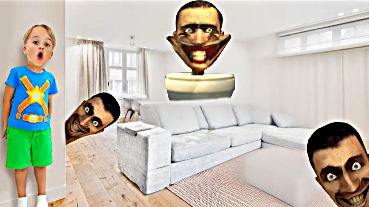 Vlad and Nikita’s Amazing Magical Toy Machine with skibidi toilet | Funny logo effect 