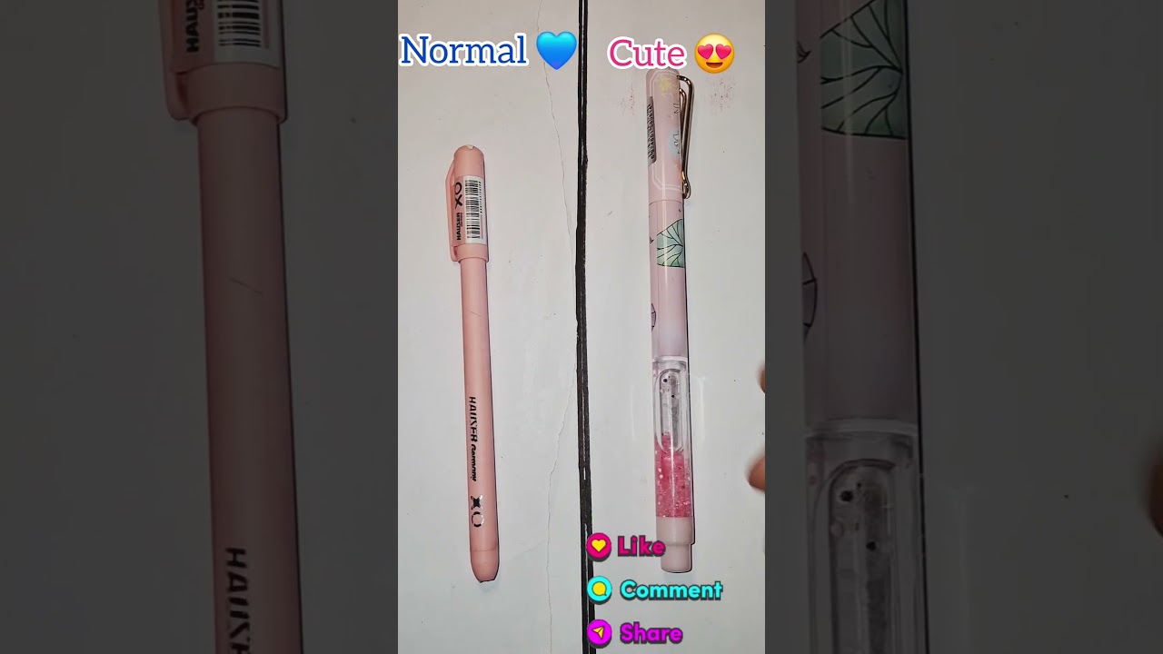 Normal vs cute💙💕stationery 