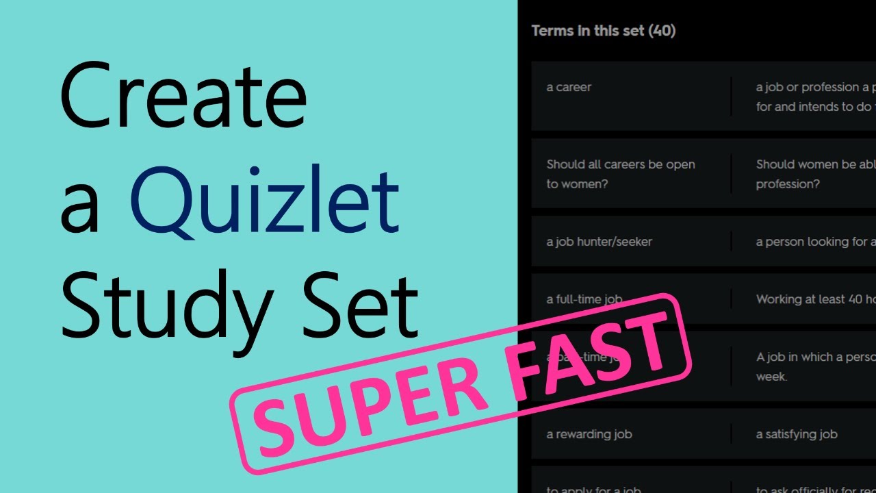 how to make an assignment on quizlet