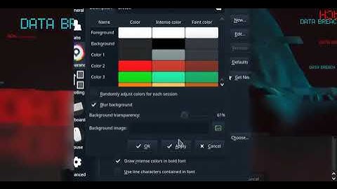 how to make terminal blur in kde