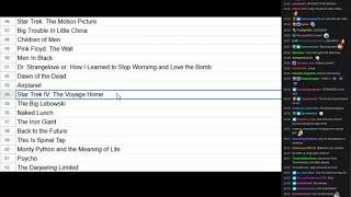 [Vinesauce] Vinny [Chat Replay] - Vinny's Top 100 Movies + Top 50-100 Games Profile