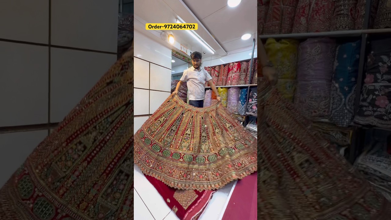 Lehenga wholesale market in Surat | Designer handwork, and beats work lehenga | 