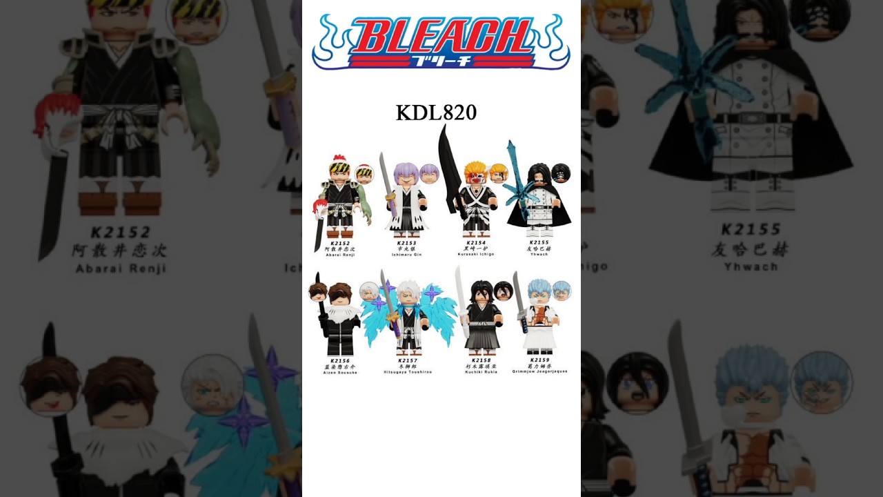 LEGO BLEACH ANIME MINIFIGURES | ブリーチ| ICHIGO KUROSAKI | KDL820 | LEGO UNOFFICIAL 