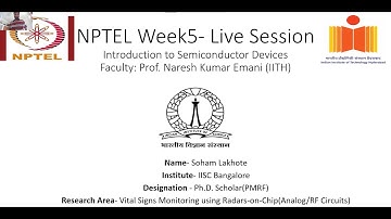Week-5 NPTEL Problem Solving Session #nptel #semiconductor #pnjunction #pmrf