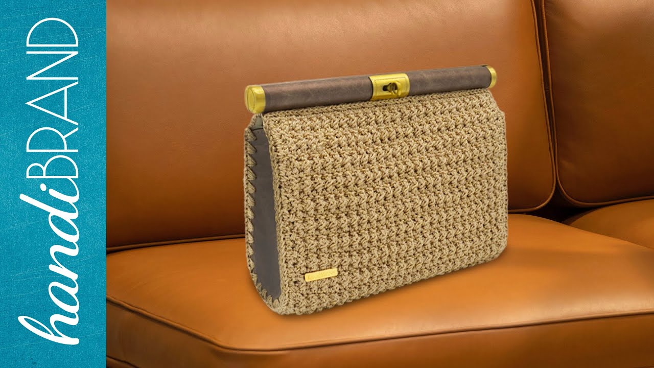 Πλεκτή Τσάντα Ράβδος/ Πλέξη Front Post Μονό Ποδαράκι | handibrand