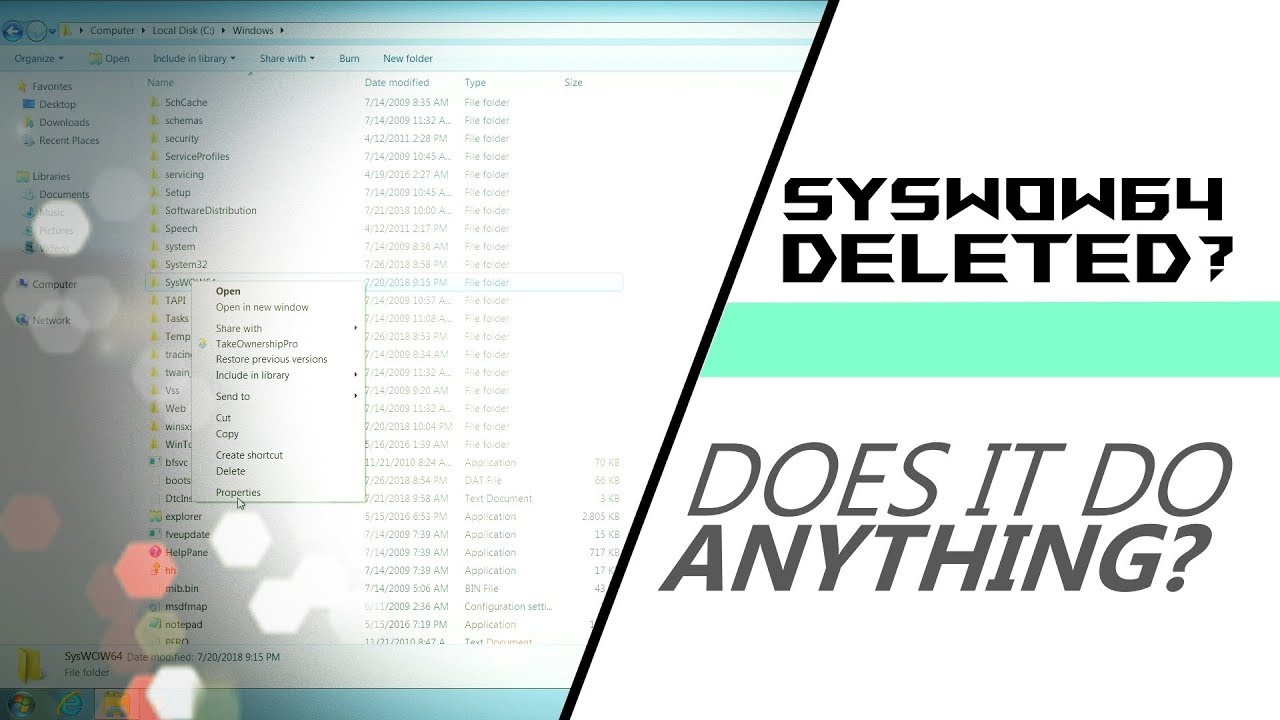 Update What Happens When You Delete SysWOW64?
