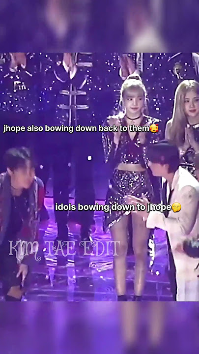the way lisa instantly bowed down to jhope😍 they respect each other🥰💜#bts #blackpink #shorts