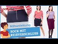 Anleitung für Rock mit sichtbarem Reißverschluss, Formbund und Taschen - Einfach selber nähen!