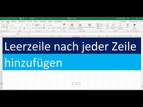 Video: So Fügen Sie Eine Zeile In Excel Hinzu