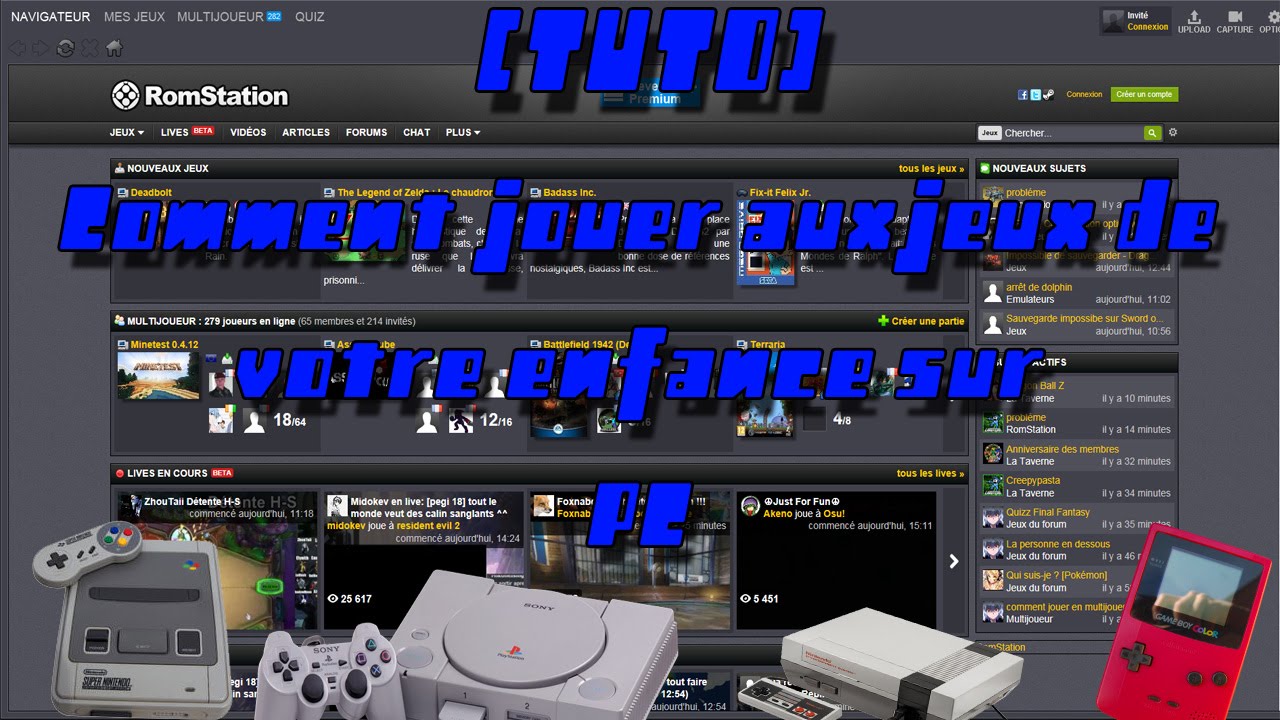 [TUTO]Comment jouer a un Emulateur d'ancien jeux! (Romstation)[FR