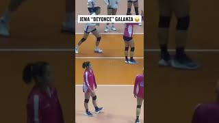 Jema dancing in front of Deanna #pvl2023 #creamline #jemagalanza #gawong #deannawong