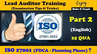 ISO 27001 - Information Security Lead Auditor Certification Course (PDCA - Planning Phase)