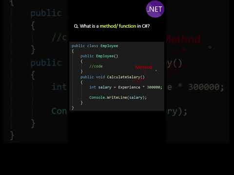 What is a Method in C# ?