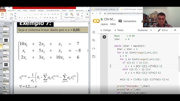 Curso Cálculo Numérico - Modulo 03 - Aula 25 - Método de Gauss-Seidel: Programa em Python