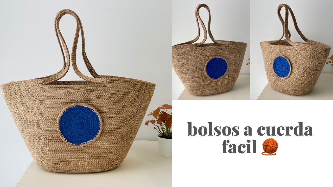 ¿Cómo hacer un bolso de cuerda fácil y bonito? ideal para cualquier ocasión 🧶