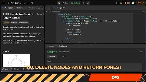 LEETCODE DAILY QUESTION 1110. Delete Nodes And Return Forest | Is Kabir Coding #programming #coding