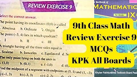 9th Class Math | Review Exercise 9 | Distance and Mid Point Formula | Quadrants | QAS Edu | Pashto
