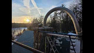 Stone fireplace | Stainless liner install