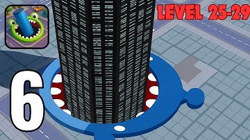 Hole.io - CITY Map (Level 25-29) | PART 6 | YNZPlays