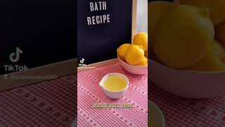 Lemon bath recipe #viralreels #reels #bathtime #bubblebath #lemonbenefits #darkspots #acne #fyp