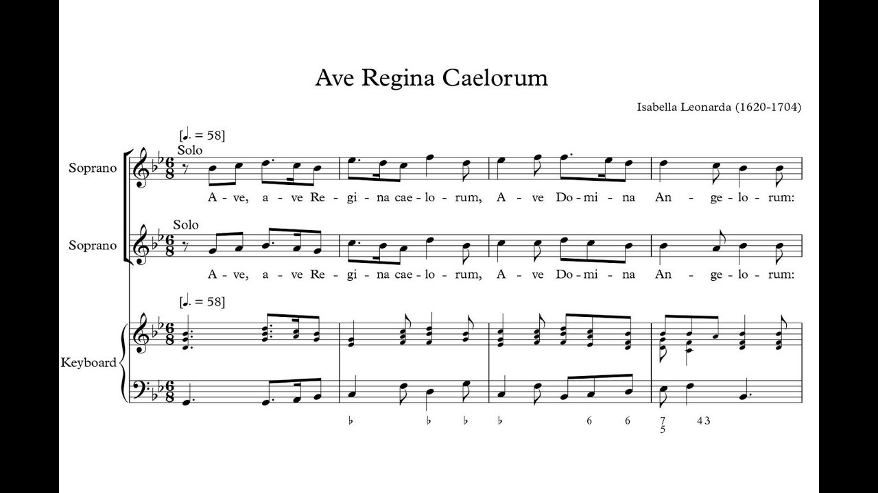 Leonarda, Isabella (1620 - 1704) Ave Regina Caelorum (Motteti a 4 Voci