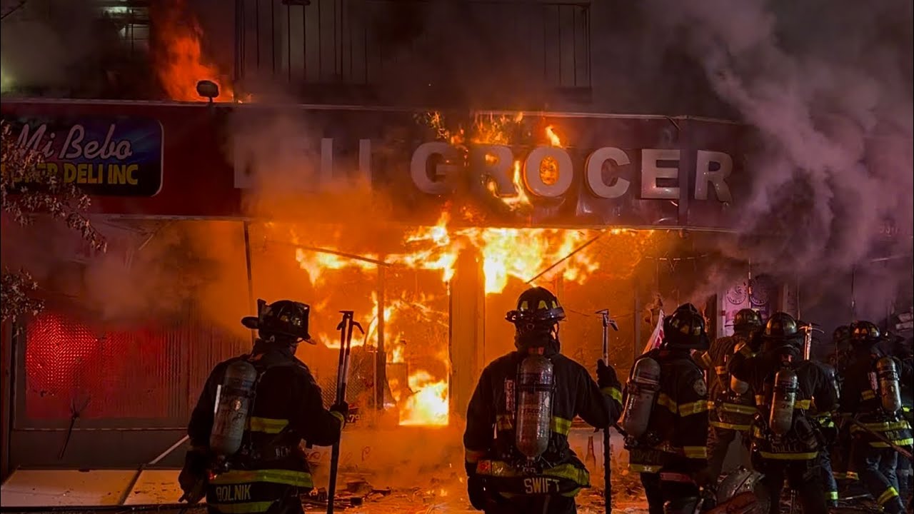 🌟 FIRST DUE 🌟 FDNY Bronx 5th Alarm Box 2750 Heavy Fire Deli Extended to ...
