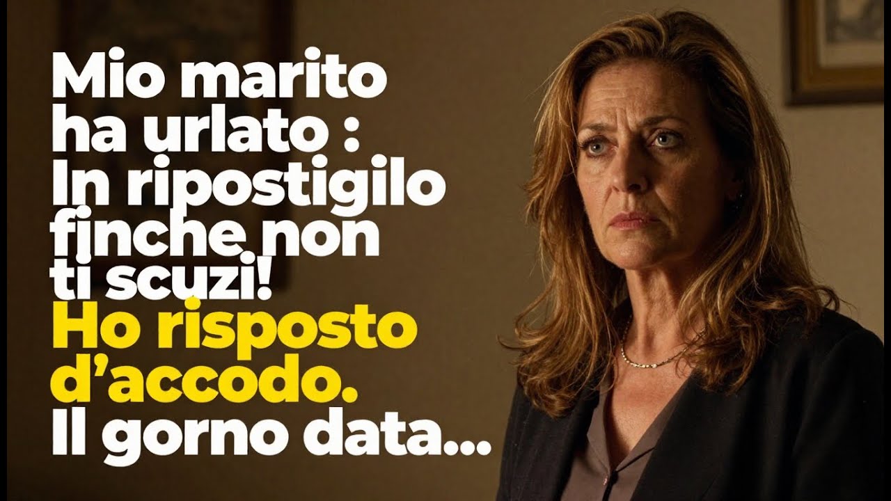 Mio marito ha urlato 😡: «Nel ripostiglio finché non ti scusi!» Ho risposto d’accordo. Il giorno dopo