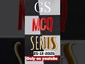 General Studies MCQ Series arriving this Christmas 2025 stay tuned #shorts #trending #youtubeshorts