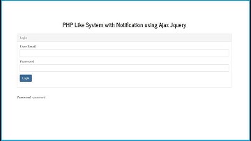 2 - PHP Like System with Notification using Ajax Jquery