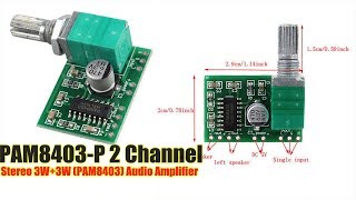 Super Mini Stereo Amplifier Pam8403 |