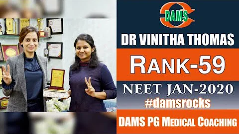 from31k to rank 59 in #NEETPG 2020 Dr. Vinitha Tho...