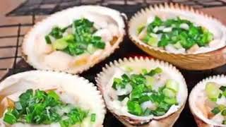 Sò dương nướng mỡ hành siêu ngon Sò dương nướng mỡ hành siêu ngon